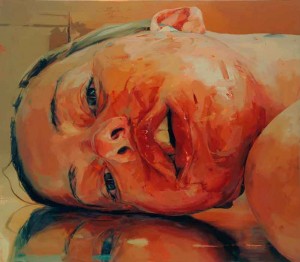 Jenny Saville, Reverse, 2002-2003, oil on canvas, 84” x 96.” Courtesy Gagosian Gallery. On view at the Norton Museum of Art in West Palm Beach. 